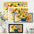 thumbnail image 4 of Designart 'A VIbrant Flower Bouquet In Blue and Yellow' Traditional Framed Art Print, 4 of 4