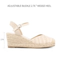 thumbnail image 3 of Pennysue Women's Espadrilles Wedge Sandals Nude Braid Platform Ankle Strap Sandals Size 9M, 3 of 8