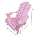 thumbnail image 3 of Kids Adirondack Chair, Child-Friendly Populus Wood Patio Chair, Beautiful Wood-Texture Weather Resistant and Durable Toddler Outdoor Chair for Garden, Lawn, Indoor (Pink), 3 of 6