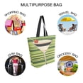 thumbnail image 7 of FORMRS Womens Canvas Tote Bag with Zipper Inner Pocket Shoulder Handbag, Black Martini, 7 of 7