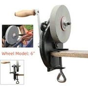 YILIKISS Manual Hand Grinder Stone Jewelers Bench Repair Tool 6” Hand Operated Grinder For Sharpening & Grinding