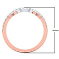 thumbnail image 4 of Dazzlingrock Collection 0.30 Carat (ctw) 10K Round White Diamond Ladies Wedding Guard Contour Band 1/3 CT, Rose Gold, Size 9.5, 4 of 4