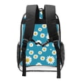 thumbnail image 2 of Kdxio Daisies Flowers Clear Backpack, Transparent Bookbag for School for Women Men, Capacity Clear Bag for College, Travel, 2 of 7