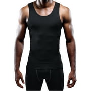 NELEUS Mens Compression Tank Top Athletic Workout Base Layer Undershirt 3 Pack,Black,US Size XL