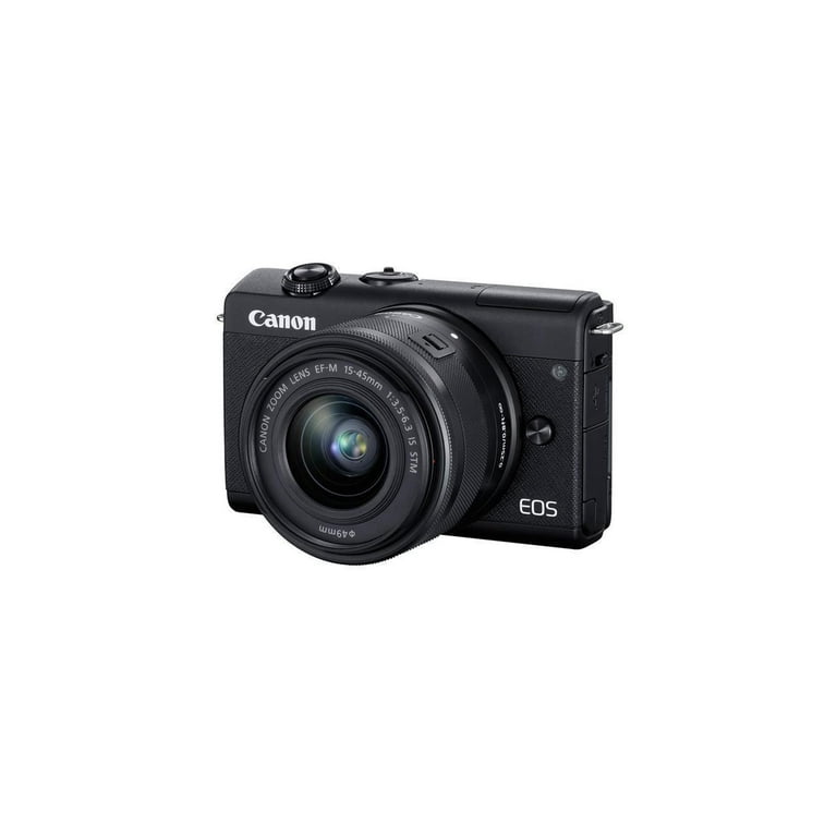 Canon EOS M200 DSLR - 24.1 MP, 4K, 3x zoom, EF-M 15-45mm Lens, Wi