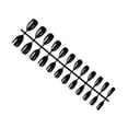 thumbnail image 3 of Juego de 24 piezas de uñas postizas DIY Qarigey estilo Simple negro, 3 of 5