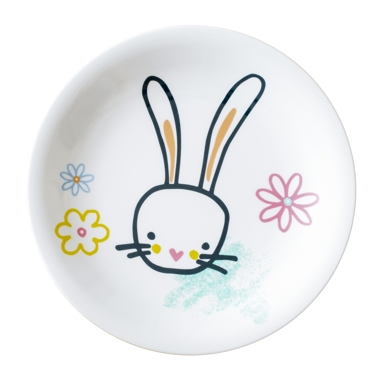 Mainstays Bunny Sketch Mix and Match Melamine Salad Plate Set, 4 Piece - image 4 of 5