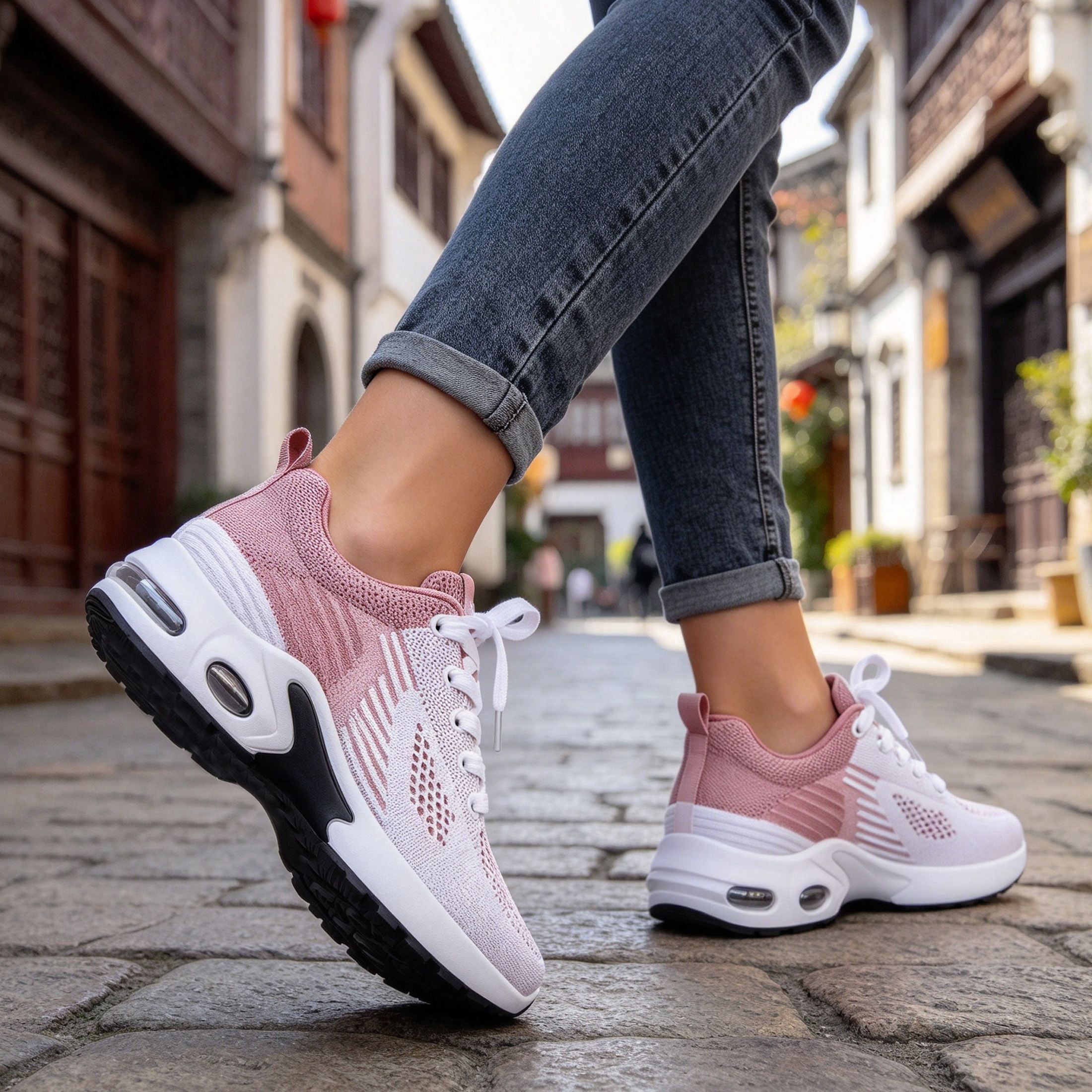 BERANMEY Comfort Sneaker for Women Casual Womens Walking Shoes Lightweight Breathable Mesh Air Cushion Sneakers