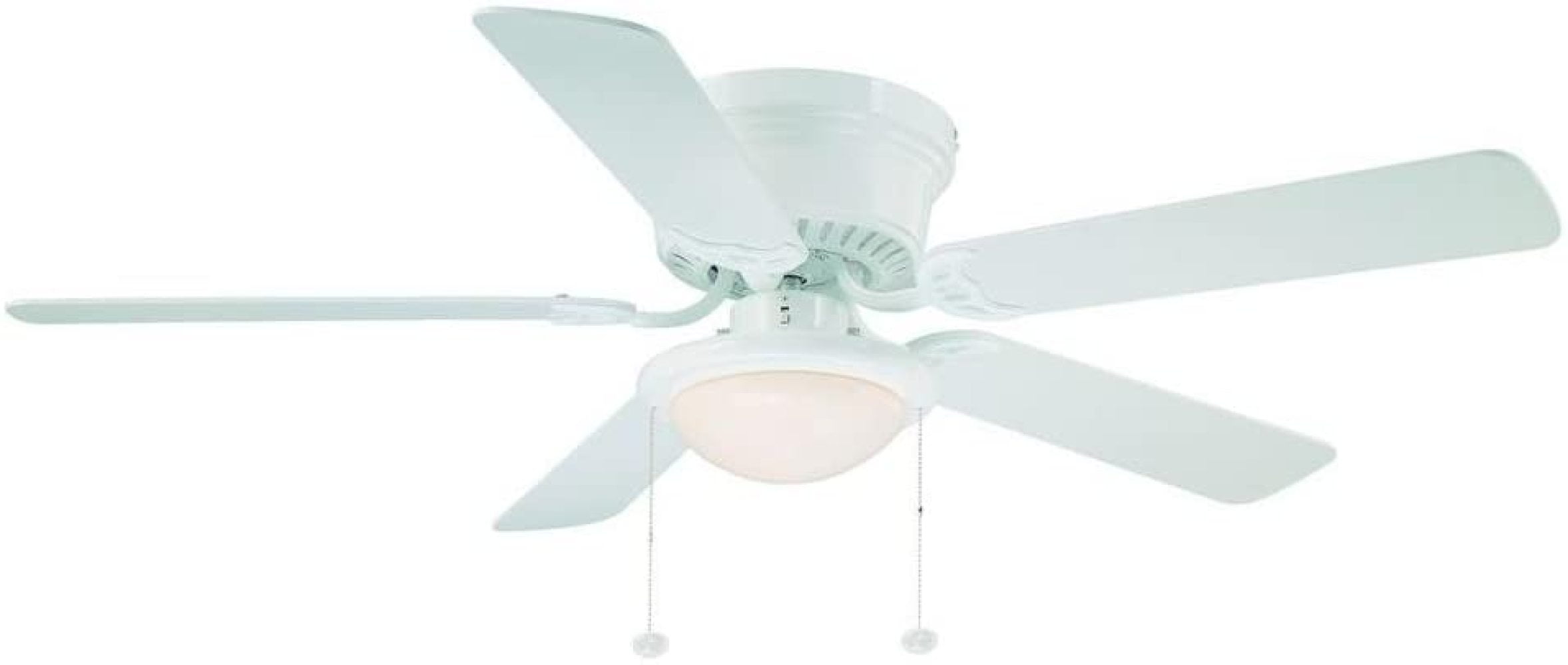 Hampton Bay Hugger 52 in. White Ceiling Fan with Light