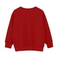 thumbnail image 6 of Girl's Hooded Sweatshirt Teens V-Neck Sweatshirt Trendy Solid Casual Pullover with Pocket Oversized Kids Thin Fleece Hoodless Tops For School Casual Fall Hoodies for Girl Red 3Y, 6 of 8