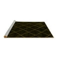 thumbnail image 2 of Ahgly Company Machine Washable Indoor Round Abstract Yellow Modern Area Rugs, 6' Round, 2 of 4