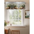 thumbnail image 2 of Spring Floral Curtain Valances for Windows, Summer Flower Pastoral Watercolor Bee Kitchen Valance Window Treatment, Light Filtering Block Curtains for Bathroom/Bedroom/Living Room 42'' x 12'', 2 of 9