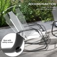 thumbnail image 4 of Outsunny 3 Pieces Patio Bistro Set, Patio Rocking Chairs Set of 2, White, 4 of 10