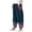 Navy, variant on Womens Pants Loose Fit Printed Patchwork Elastic Waist Casual Pants Ankle Length Stylish Daily Wear Comfortable Trousers