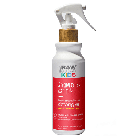 Raw Sugar Kids Leave-in Conditioner Detangler  Strawberry and Oat Milk  6 fl oz