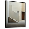thumbnail image 2 of Designart "Embracing Simplicity Minimalism in Stairs I" Cityscapes Floater Framed Canvas Wall Art, 2 of 7