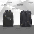 thumbnail image 5 of SWISS MILITARY Aspen Laptop Backpack 15.6 Inch with USB Charging Port, Quick Access Pockets, iPad Compartment, Mesh Bottle Holders, 16L Compact Travel Office College Bag for Men Women, Black, 5 of 8
