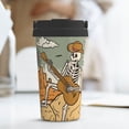 thumbnail image 6 of Fotbe Skeleton Cowboy And Guitar Printed Insulated Travel Coffee Mug Spill Proof Leak Proof Stainless Steel Coffee Tumbler Reusable Coffee Cups with Lids Thermos, 6 of 8