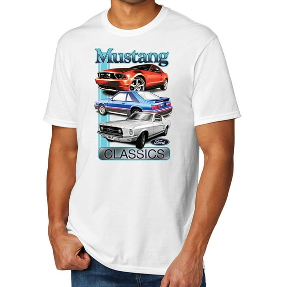 Ford Mustang Classics Men's TriBlend Tee Shirt, 3XL White