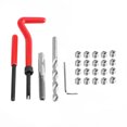 thumbnail image 2 of Kit de inserción de reparación de roscas de 25 piezas, juego de herramientas manuales compatibles para reparación automática M6 x 1,0 x 8,0 mm, 2 of 8