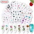 thumbnail image 2 of 24 Sheets Nail Stickers with Assorted Patterns Water Transfer Blossom Flower Stickers Set Nail Decals for Women Fingernail Decorations, 2 of 9