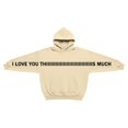 thumbnail image 6 of Youpwaven Secret Message Matching Couples Hoodies I Love You Thiiiiiis Much Valentines Sweatshirt Letter Graphic Pullover Top for Mens Womens Valentines Day Couples Outfits Clothes Size S-3XL, 6 of 7