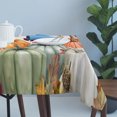 thumbnail image 4 of Fall Orange Pumpkins Table Cloth Waterproof Tablecloths, Thanksgiving Eucalyptus Autumn Rustic Tablecloth Dining Table Cover for Kitchen Party Tabletop Outdoor, Rectangle Tablecloth 54x108 Inch, 4 of 9