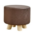 thumbnail image 4 of veasfak Petit Tabouret Rond Repose-Pieds Ottoman Créatif pour Entrée Intérieure Chambre de Bébé Brun Foncé, 4 of 9