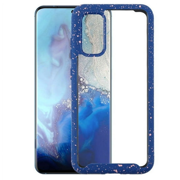 Samsung Galaxy S20 (6.2") Phone Case Hybrid Cover with [TPU Cushion] Enhanced Hand-Grip TPU Cushion Frame   Transparent Clear Shock-Absorbing Armor Rubber Bumper BLUE Cover for Samsung Galaxy S20
