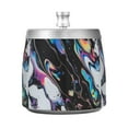 thumbnail image 7 of Yayeee Ashtray with Lid for Cigarette Smokeless Stainless Steel Home Ash Holder, Black, 7 of 7