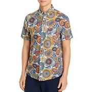 Onia MULTI Jack Short Sleeve Button-Down Shirt, US Small