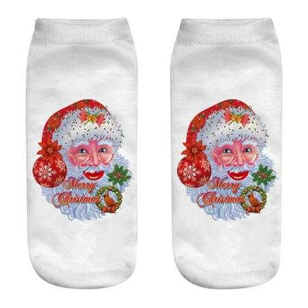 

EUHDSSDE Women Three-dimensional Printed Socks Christmas Socks