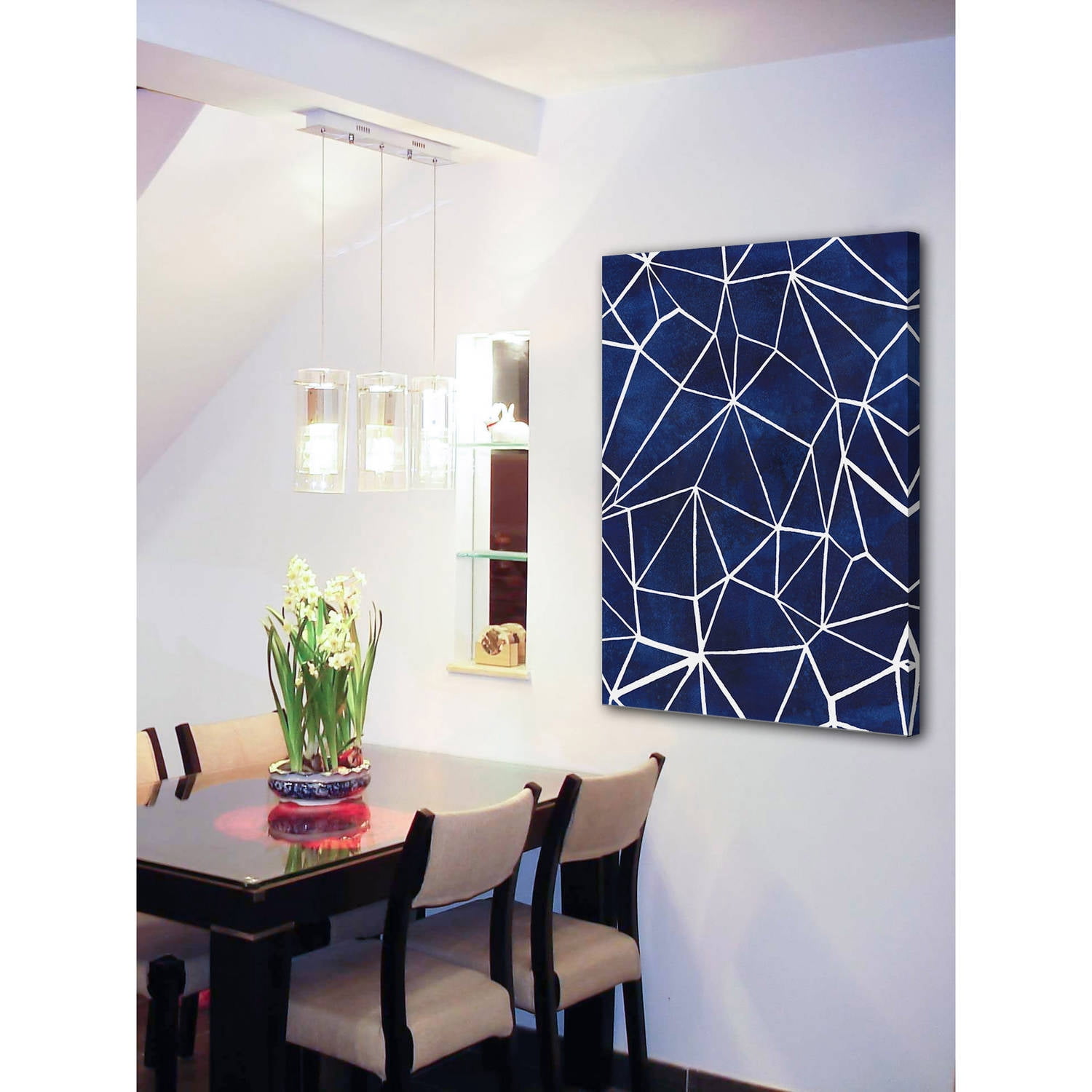 Marmont Hill "Indigo Pattern III" Painting Print on Wrapped Canvas