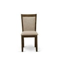 thumbnail image 4 of Luxe by East West Furniture 7-Pc Dining Set Of A Pedestal Kitchen Table, 6 Light Tan Upholstered Chairs, 4 of 7