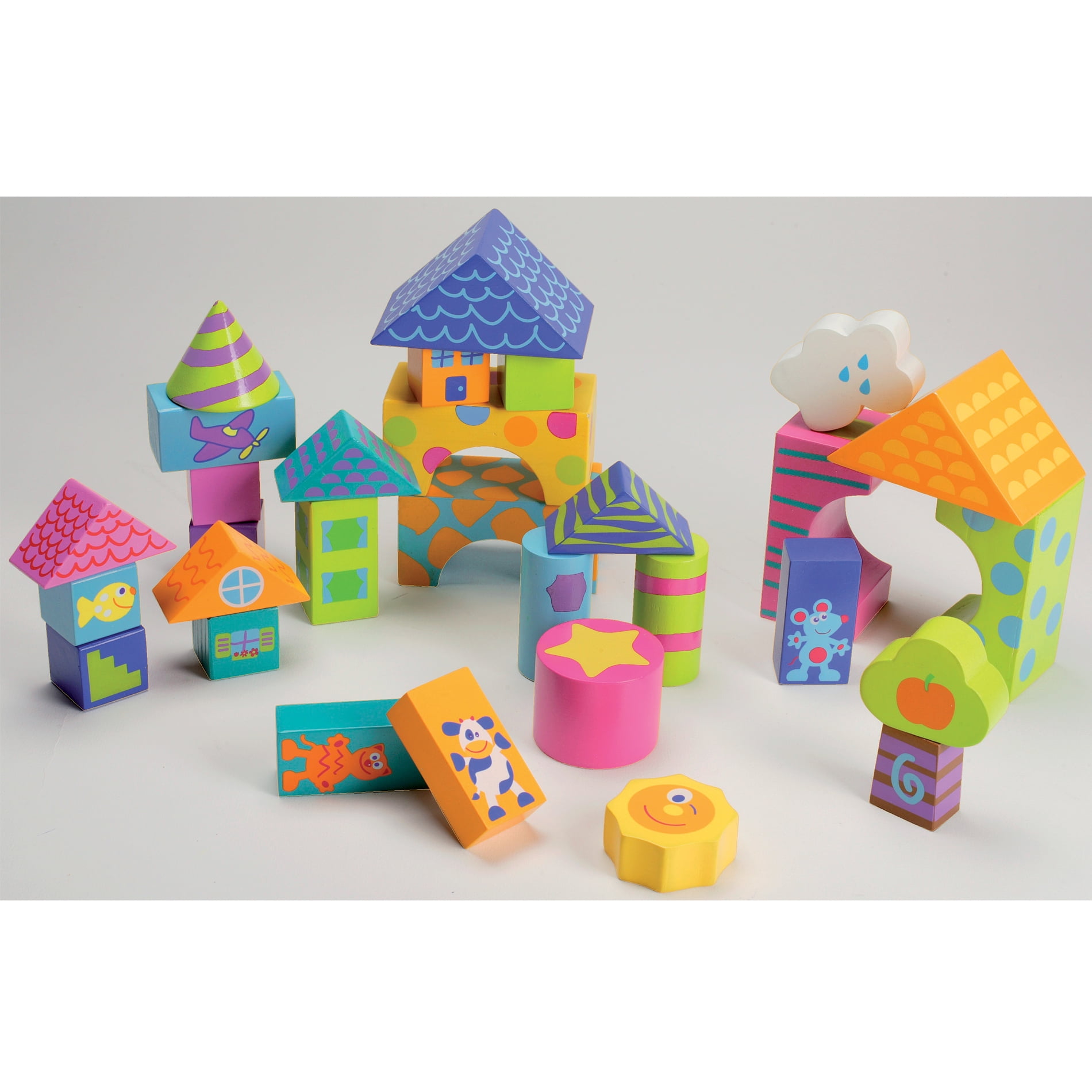 Wooden Building Blocks 30 Pieces