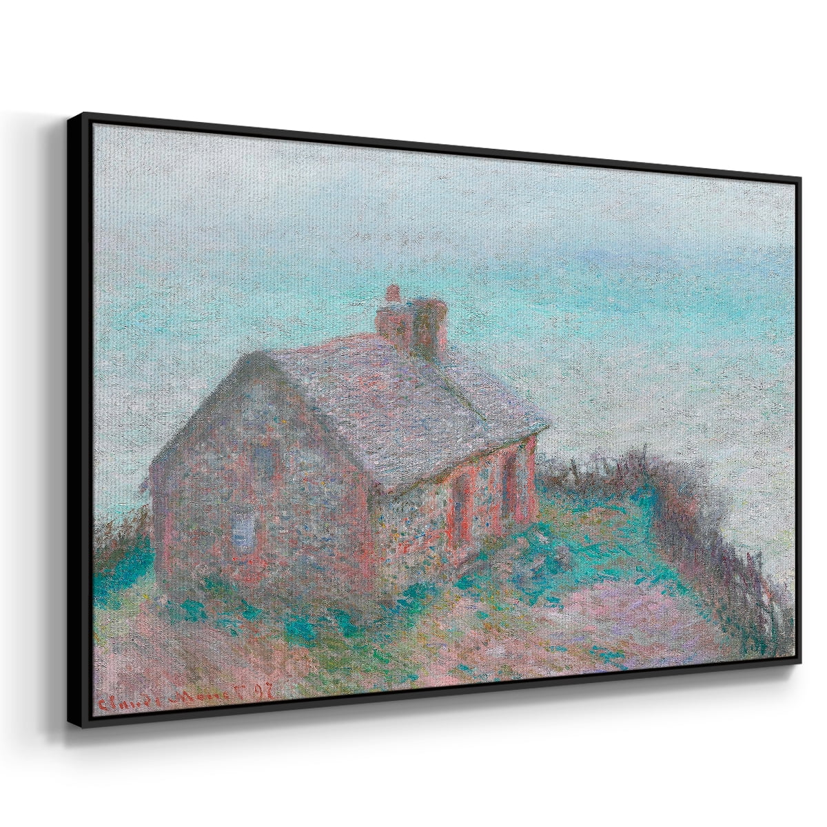 Vintage Landscape-CXLIX By Wexford Home Framed in Black Wood Gallery Wrapped Canvas 27 in. x 41 in.