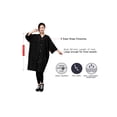 thumbnail image 6 of Perfehair Hair Salon Client Gown Robes Cape for Clients- Kimono Style, 5 Snap Closures, Black, 6 of 7