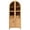 Natural, variant on HSUNNS 71" Tall Kitchen Pantry Cabinet with Arched Glass Doors and Adjustable Shelves, Freestanding Modern Farmhouse Hutch Cupboard, Wooden Storage Cabinets for Kitchen Dining Room, Natrual