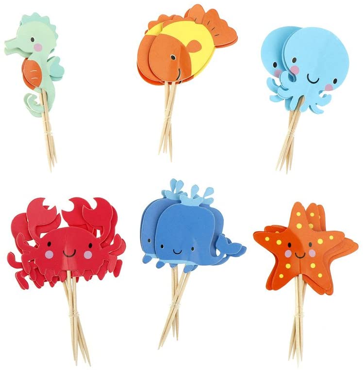 48 Pcs Ocean Sea Animal Cupcake Toppers For Under The Sea Theme Party And Kids Birthday Party Walmart Com 48 Pcs Ocean Sea Animal Cupcake Toppers For Under The Sea Theme Party And Kids Birthday Party Walmart Com