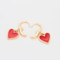 thumbnail image 3 of Modernos Aretes Arracadas Corazón Colgante Oro 14K Lam rojo Unitalla, 3 of 7