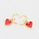 thumbnail image 3 of Modernos Aretes Arracadas Corazón Colgante Oro 14K Lam rojo Unitalla, 3 of 7