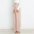 thumbnail image 6 of Baqcunre Women Solid Color Thin Belt Design Sense Workplace Suit Pants,Color Pink,Size S-XL, 6 of 9
