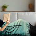 thumbnail image 3 of Dreamy Jungle Soft Flannel Fleece Blanket, Liana Cave and Sea View Sunset Scene Early Morning in the Wild, Cozy Plush for Indoor and Outdoor Use, 50" x 70", Pale Green Charcoal Grey, by Ambesonne, 3 of 5