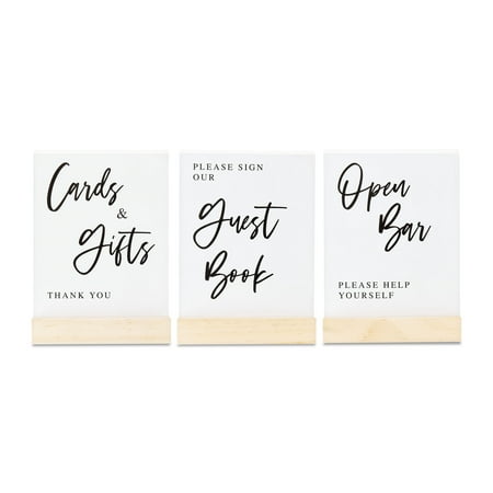 Acrylic Tabletop Sign Holders 3 Pieces by Way To Celebrate