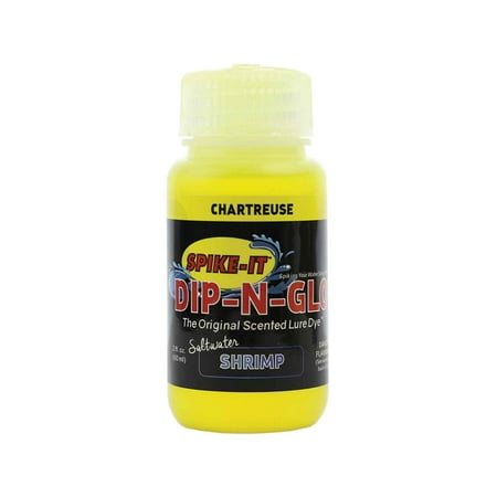 Spike-It Dip-N-Glo Soft Plastic Lure Dye 2oz Shrimp Chartreuse