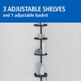 thumbnail image 5 of Mainstays 4-Tier Black Tension Pole Shower Caddy Organizer, 5 of 8