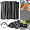 thumbnail image 3 of 500/200/100pcs Flexible Bendy Black Drinking Straws Plastic Disposable Straws, 3 of 4