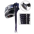 thumbnail image 2 of Casco Ponytail/s Motocicleta Casco Pelo con ventosa Negro Zulema Casco de caballo trenzado, 2 of 7