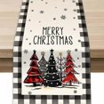 thumbnail image 1 of Christmas Poinsettias Leaves Bells Snowflakes Winter Xmas Table Runner Table, 1 of 5