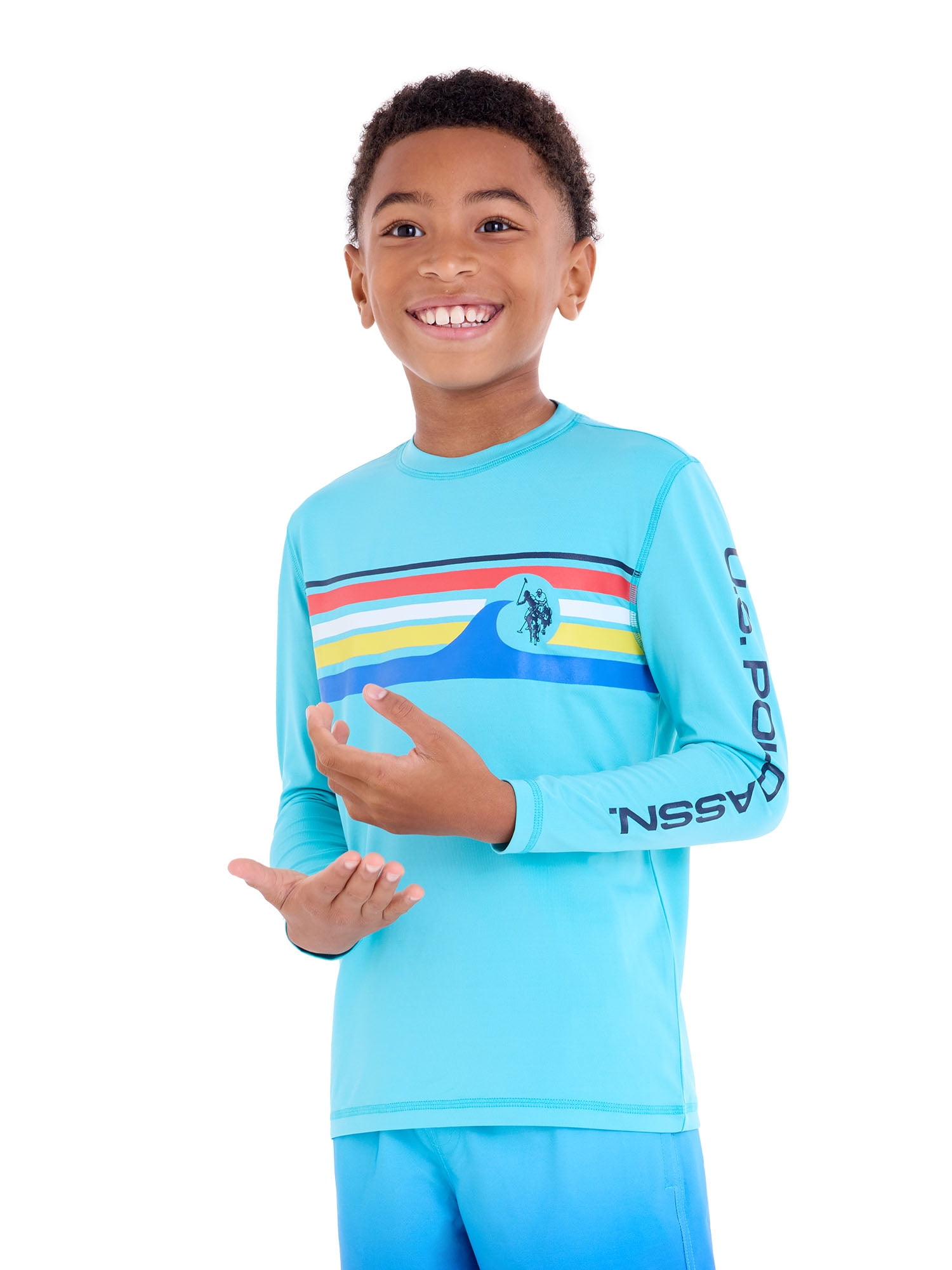 Hurley Youth Boy's UPF 50+ Long Sleeve Rash Guard Swim Top (Black